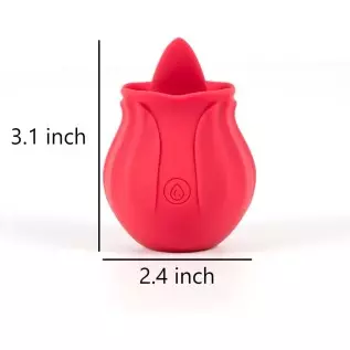 Rose Toy for Women -Rose Sex Toy with Tongue Licking Vibrator for Women G spot Nipple Stimulation, Rechargeable Vibrating Machin