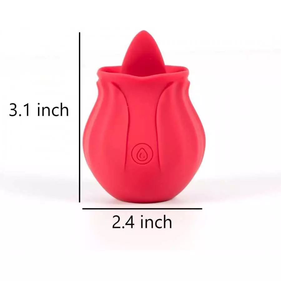 Rose Toy for Women -Rose Sex Toy with Tongue Licking Vibrator for Women G spot Nipple Stimulation, Rechargeable Vibrating Machin