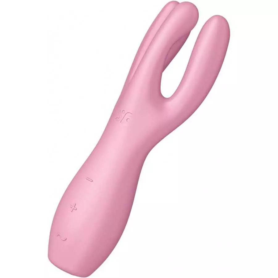 Satisfyer Threesome 3 Lay-On Vibrator - Powerful Vibrating Clitoral and Labia Stimulator, Personal Massager, Sex Toys for Women Satisfyer Threesome 3 Lay-On Vibrator - Powerful Vibrating Clitoral and Labia Stimulator, Personal Massager, Sex Toys for Women
