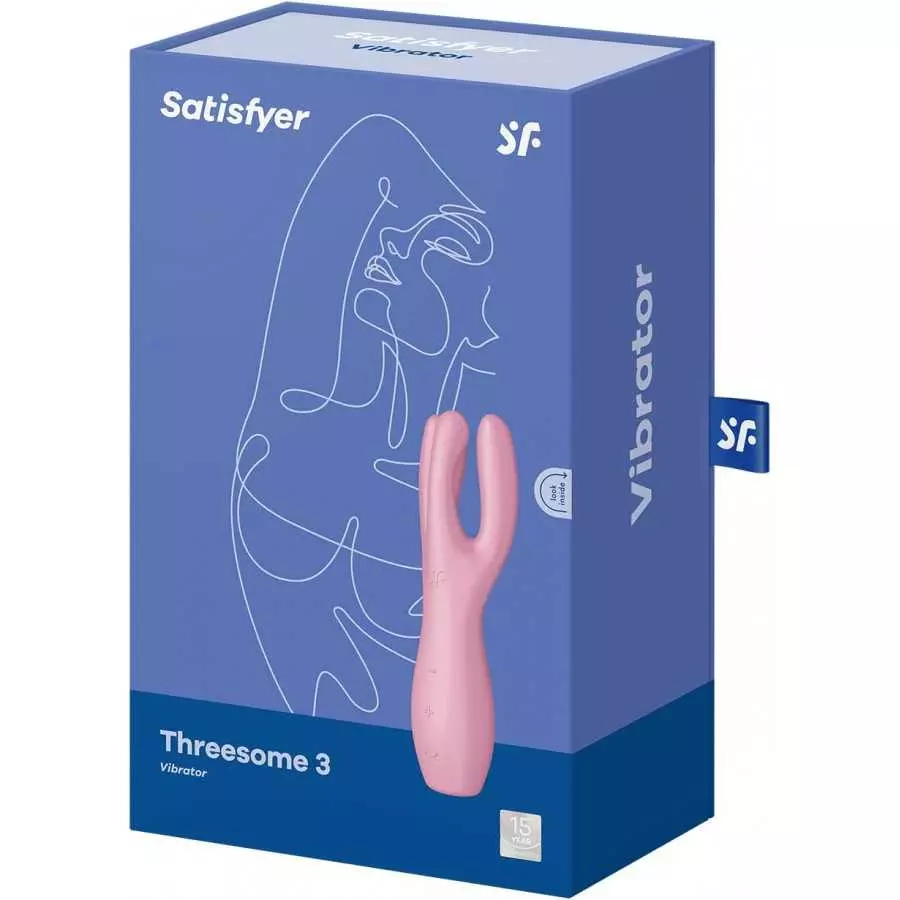 Satisfyer Threesome 3 Lay-On Vibrator - Powerful Vibrating Clitoral and Labia Stimulator, Personal Massager, Sex Toys for Women 
