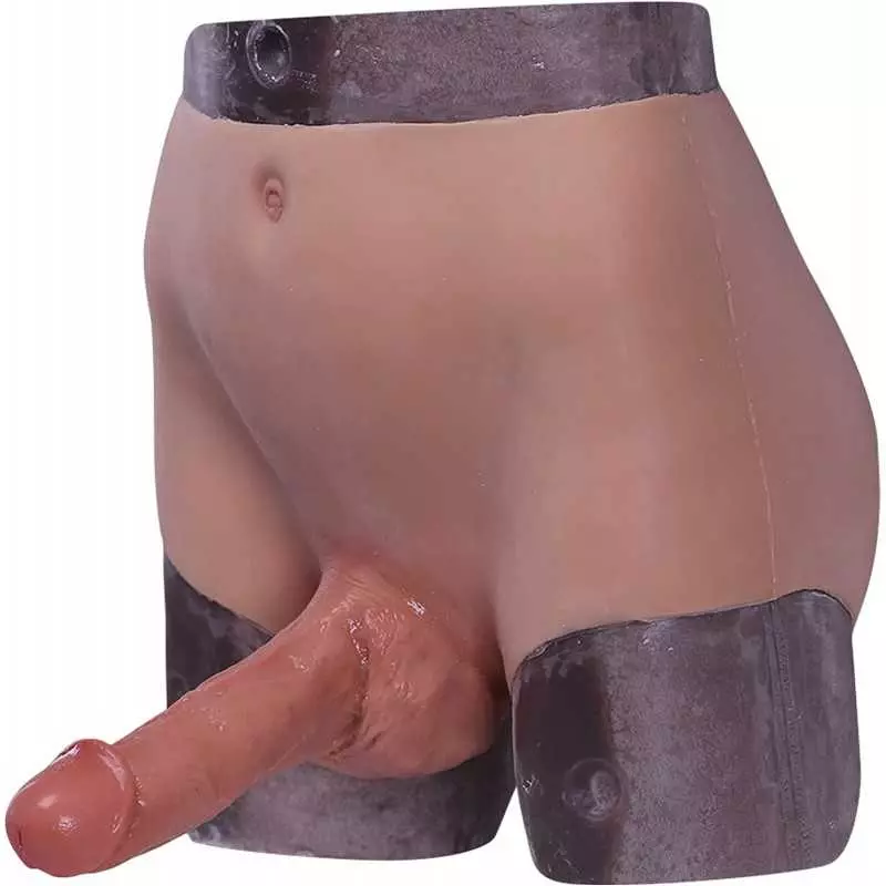 Realistic Silicone Dildo Wearable Sex Harness for Couple Pegging Women Lesbian Female Masturbation (12.5cm Length,3.5cm Diameter