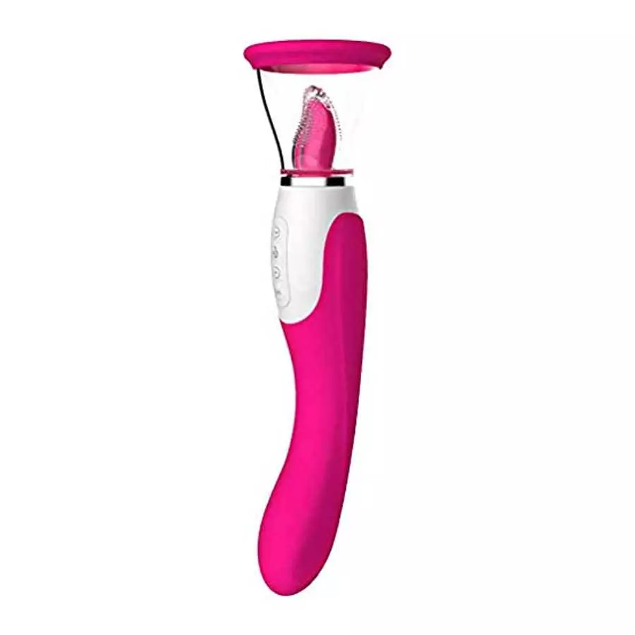 Dual SuckingToy Rose Toy for Women Massager Oral Tongue Rose Flowers Rechargeable Adult Toy for Women Couples-,Powerful Tongue S