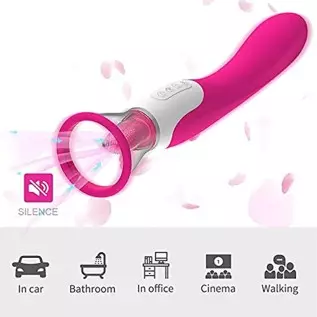 Dual SuckingToy Rose Toy for Women Massager Oral Tongue Rose Flowers Rechargeable Adult Toy for Women Couples-,Powerful Tongue S