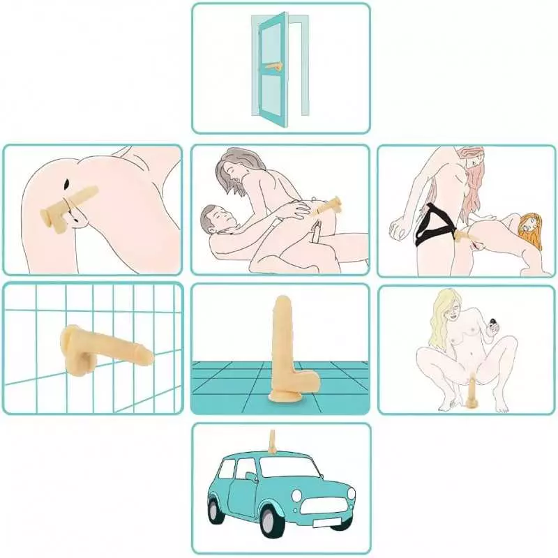 pure love 7.36" Vibrating and Rotating Dildo with Remote, Harness Compatible Adult Sex Toy, Cosmic