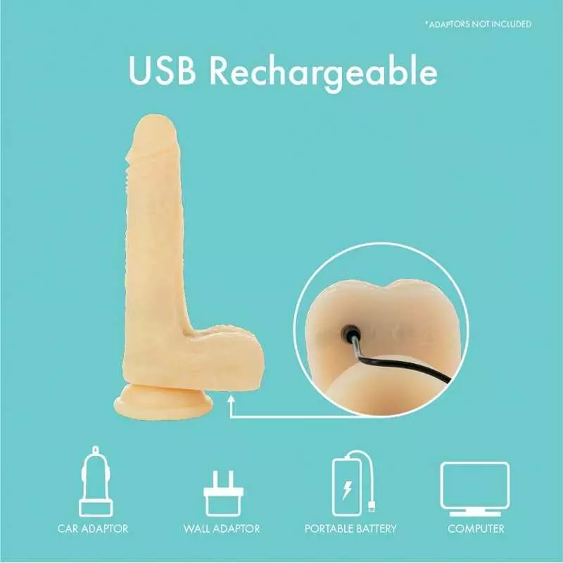 pure love 7.36" Vibrating and Rotating Dildo with Remote, Harness Compatible Adult Sex Toy, Cosmic