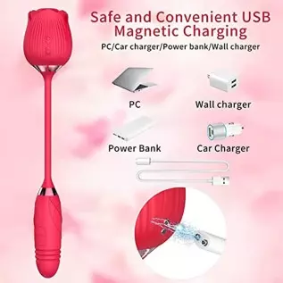 Rose Toy Vibrator for Women Mini Clitoral Vibrator Stimulator with 10 Vibrating for Clitoris & Nipple Stimulation, Adult Sex Toy Rose Toy Vibrator for Women Mini Clitoral Vibrator Stimulator with 10 Vibrating for Clitoris & Nipple Stimulation, Adult Sex Toy