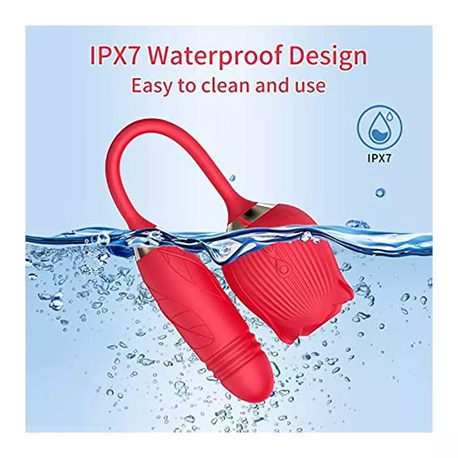 Rose Toy Vibrator for Women Mini Clitoral Vibrator Stimulator with 10 Vibrating for Clitoris & Nipple Stimulation, Adult Sex Toy