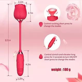 Rose Toy Vibrator for Women Mini Clitoral Vibrator Stimulator with 10 Vibrating for Clitoris & Nipple Stimulation, Adult Sex Toy Rose Toy Vibrator for Women Mini Clitoral Vibrator Stimulator with 10 Vibrating for Clitoris & Nipple Stimulation, Adult Sex Toy