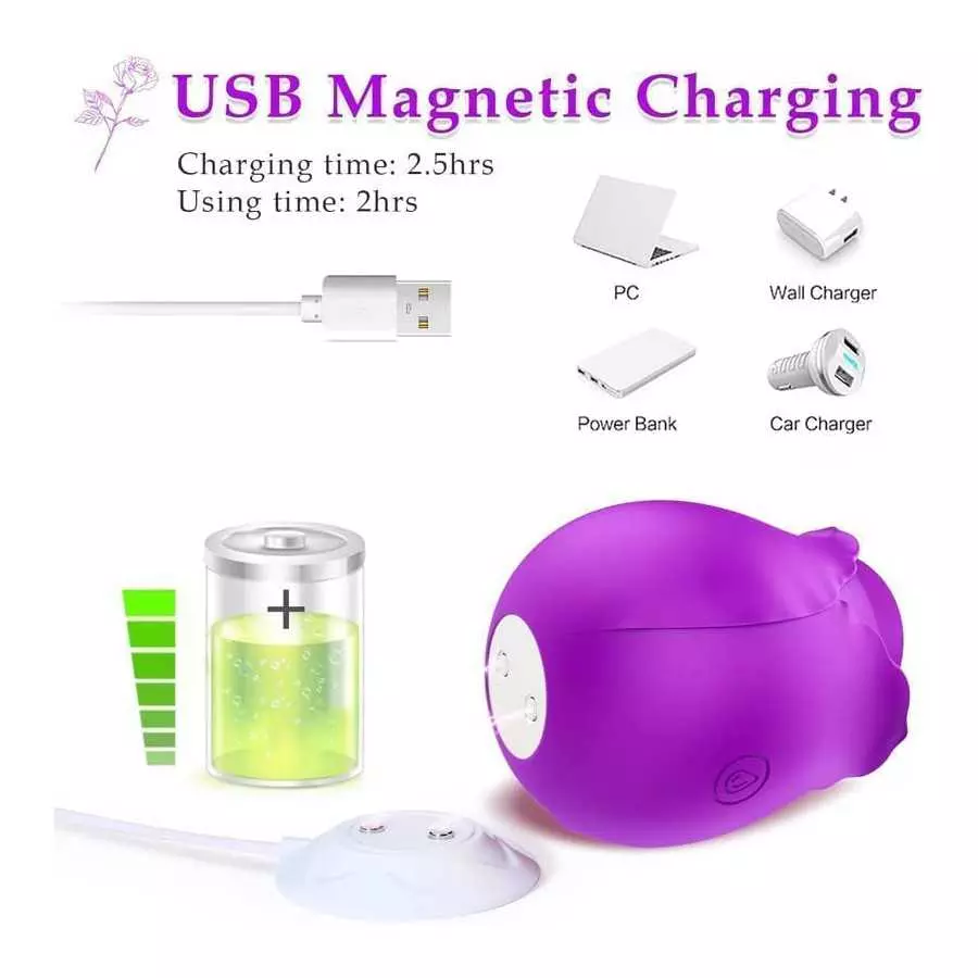 Rose Sex Stimulator for Women, Clitoral Nipple Vibrator with 9 Modes,Vibrating Personal Massager-Sex G Spot Toys Female Couples-