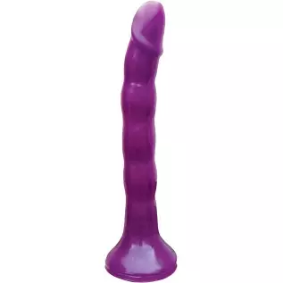 Hott Products Unlimited 57897: Skinny Me Dildo W/Harness 7In Purple