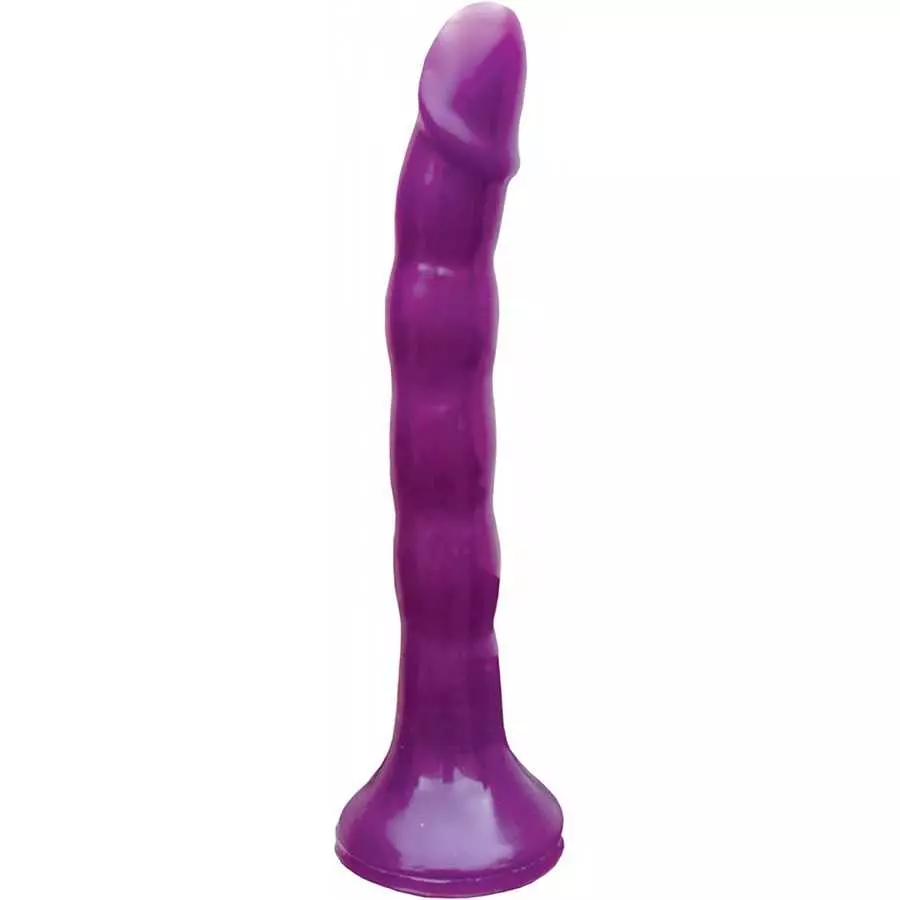 Hott Products Unlimited 57897: Skinny Me Dildo W/Harness 7In Purple Hott Products Unlimited 57897: Skinny Me Dildo W/Harness 7In Purple