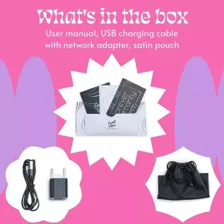 Sweet Vibes, Charmed | Dual-Action Silicone Massage Wand, Handheld Cordless Waterproof Personal Massager, USB Rechargeable (Blue