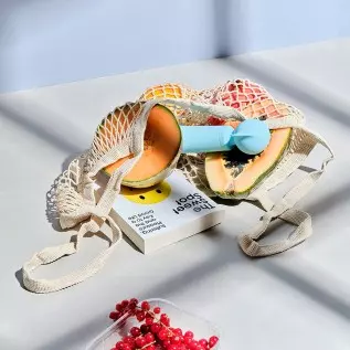 Sweet Vibes, Charmed | Dual-Action Silicone Massage Wand, Handheld Cordless Waterproof Personal Massager, USB Rechargeable (Blue