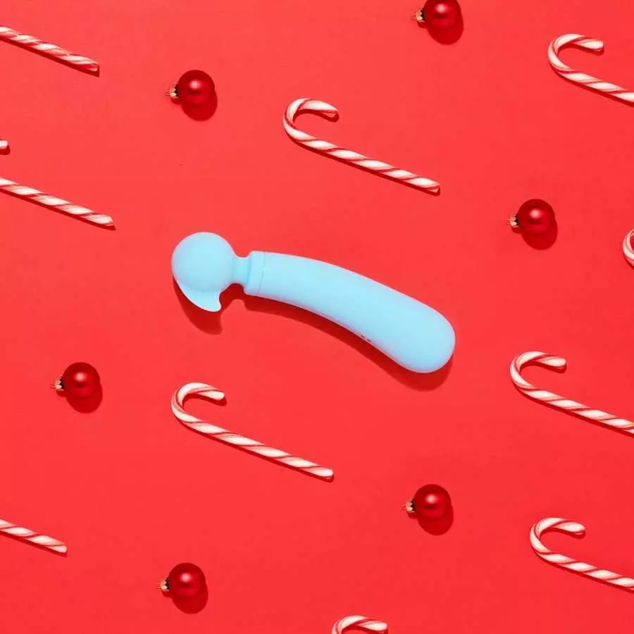 Sweet Vibes, Charmed | Dual-Action Silicone Massage Wand, Handheld Cordless Waterproof Personal Massager, USB Rechargeable (Blue