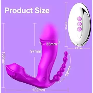 Triple Stimulator Clit Sucking Wearable Vibrator for Ladies G Spot Dildo Anal - Remote Control - Vibration + Inhalation + Heatin Triple Stimulator Clit Sucking Wearable Vibrator for Ladies G Spot Dildo Anal - Remote Control - Vibration + Inhalation + Heatin