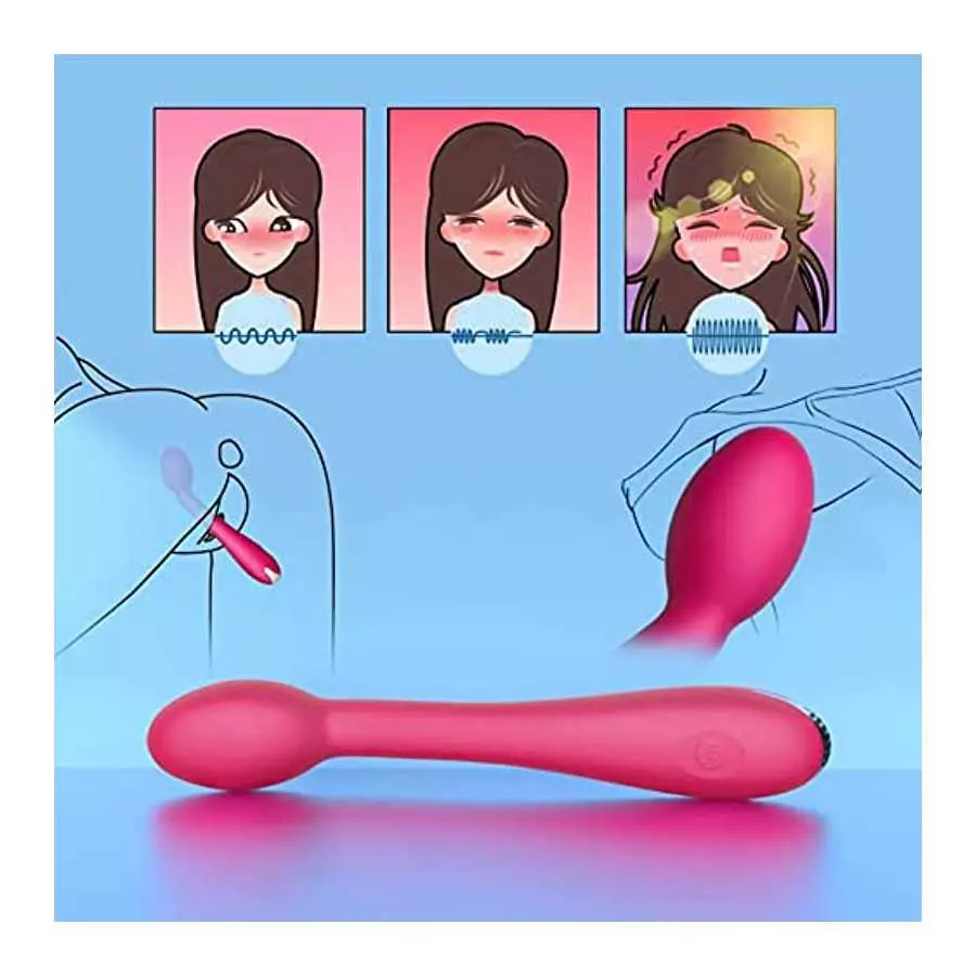 Clitoral Vibrator Stimulator with 12 Vibration Modes, G-spot Orgasm Clit Nipples Massager Masturbation Dildo Waterproof Recharge