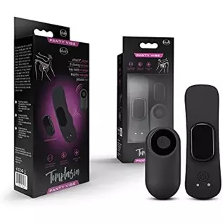 Temptasia Remote Control Wearable Panty Vibe - Attaches To Your Panties Magnetically - Platinum Puria Silicone - IPX7 Waterproof