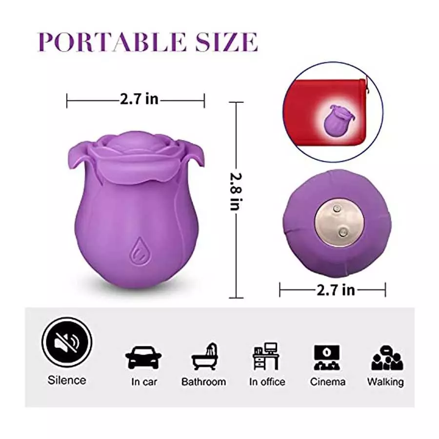 Generic Rose Toy for Women - Upgraded Rose Vibrator Clitoral Nipple Stimulator, G spot Dildo Rose Sucker Sex Toy for Women Pleas
