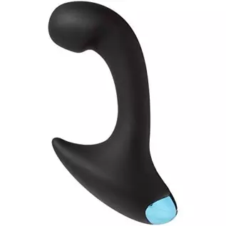Doc Johnson OptiMALE™ - P-Curve - Ergonomically Curved Beginner-Friendly Vibrating Prostate Massager - Silicone, Remote Operated