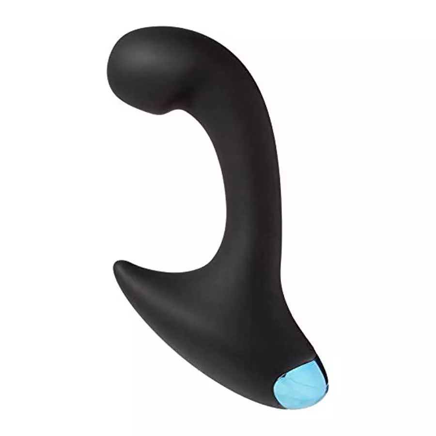 Doc Johnson OptiMALE™ - P-Curve - Ergonomically Curved Beginner-Friendly Vibrating Prostate Massager - Silicone, Remote Operated