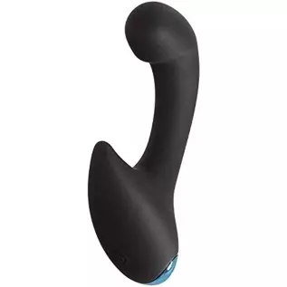 Doc Johnson OptiMALE™ - P-Curve - Ergonomically Curved Beginner-Friendly Vibrating Prostate Massager - Silicone, Remote Operated
