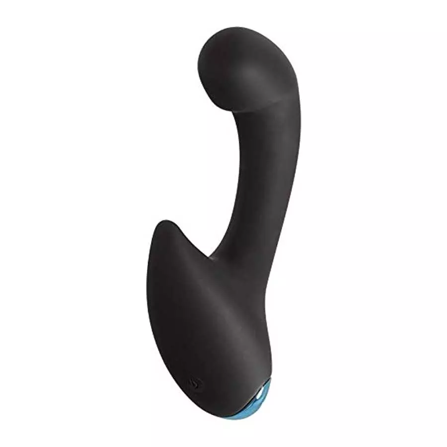 Doc Johnson OptiMALE™ - P-Curve - Ergonomically Curved Beginner-Friendly Vibrating Prostate Massager - Silicone, Remote Operated