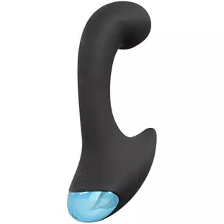 Doc Johnson OptiMALE™ - P-Curve - Ergonomically Curved Beginner-Friendly Vibrating Prostate Massager - Silicone, Remote Operated