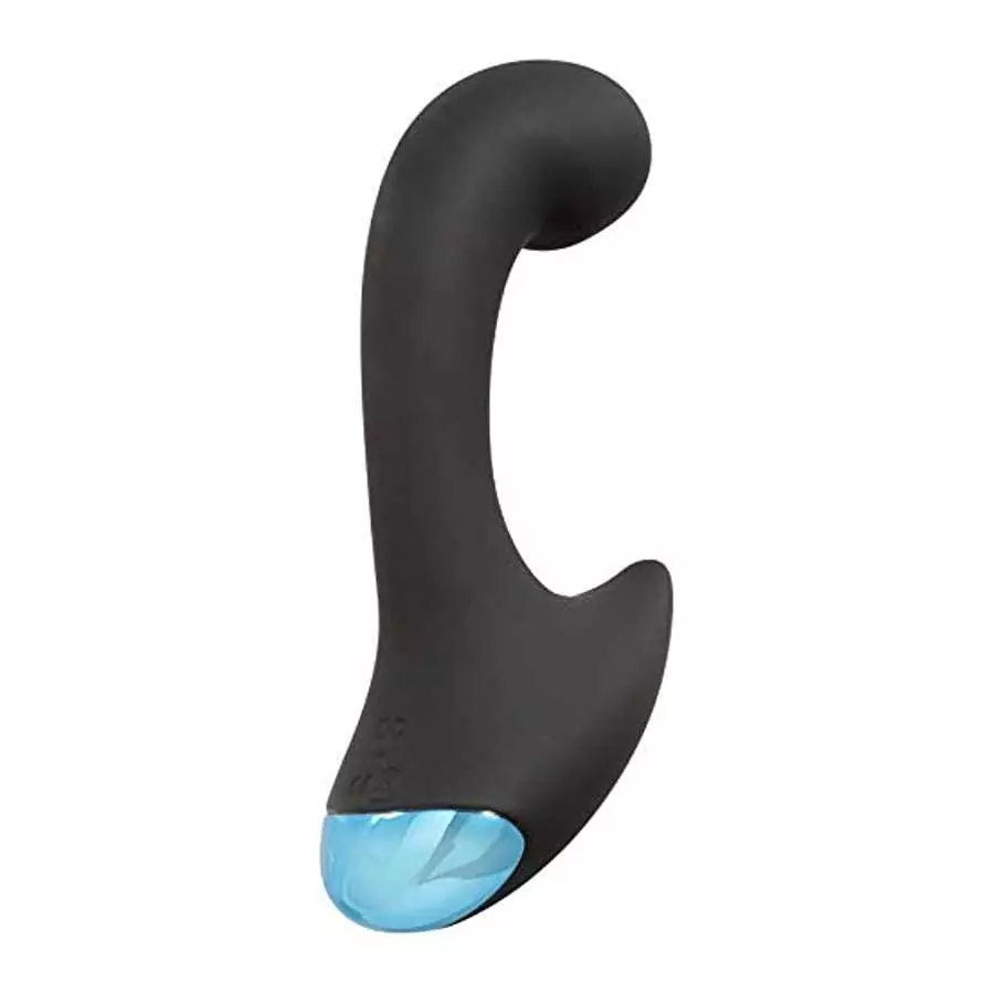 Doc Johnson OptiMALE™ - P-Curve - Ergonomically Curved Beginner-Friendly Vibrating Prostate Massager - Silicone, Remote Operated