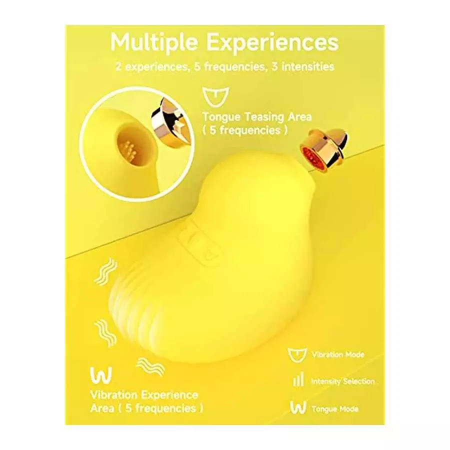 Clitoral Vibrator,HAPPINESS DANCE Toy for Women Tongue Licking Vibrator G Spot Stimulator Magnetic Rechargeable & Waterproof (Du