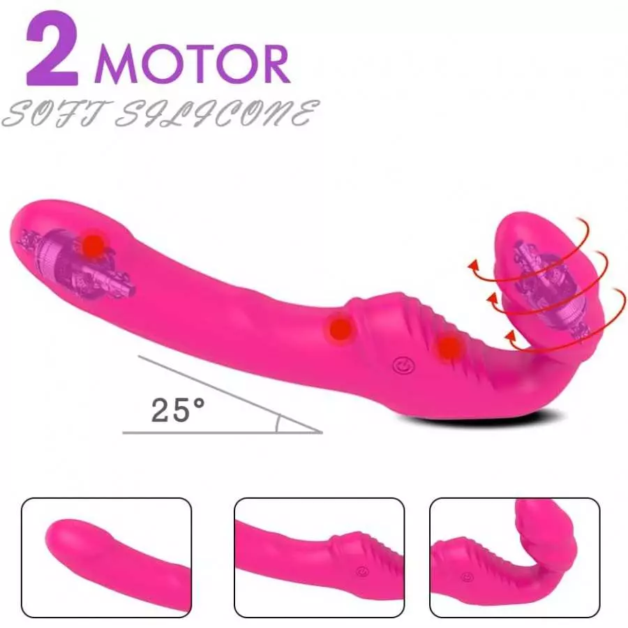 Double-Head Synchronous Vibrator,Interactive Sex Device for Men and Women at The Same Time, G-Point Clitoral Waterproof Massager
