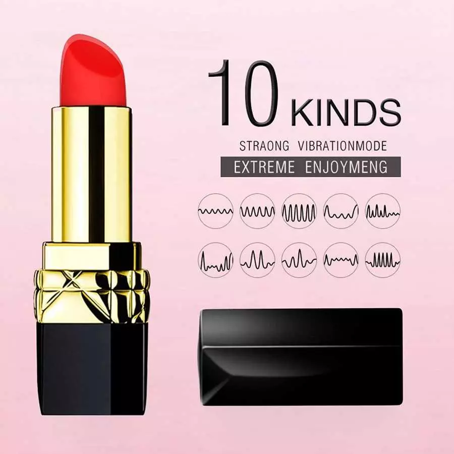 Pearlsvibe Bullet Vibrator, Discreet Lipstick Viber, G Spot Vibrator with 10 Vibration Modes for Clitoral Nipple Anal Stimulator