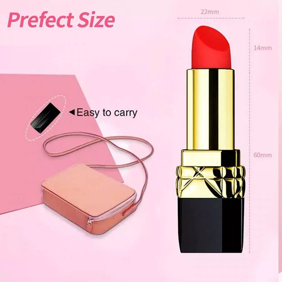 Pearlsvibe Bullet Vibrator, Discreet Lipstick Viber, G Spot Vibrator with 10 Vibration Modes for Clitoral Nipple Anal Stimulator