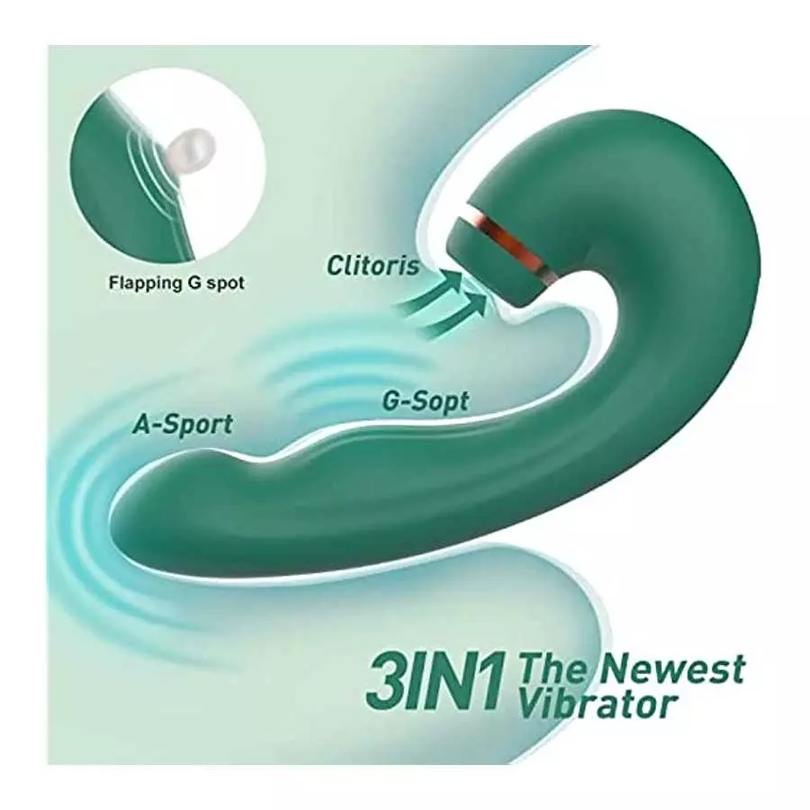 Female Masturbator 3 in 1 Clit Sucker Dildo G-Spot Vibrator Sucking Vibrators for Women Clitoral Stimulator Sex Toys