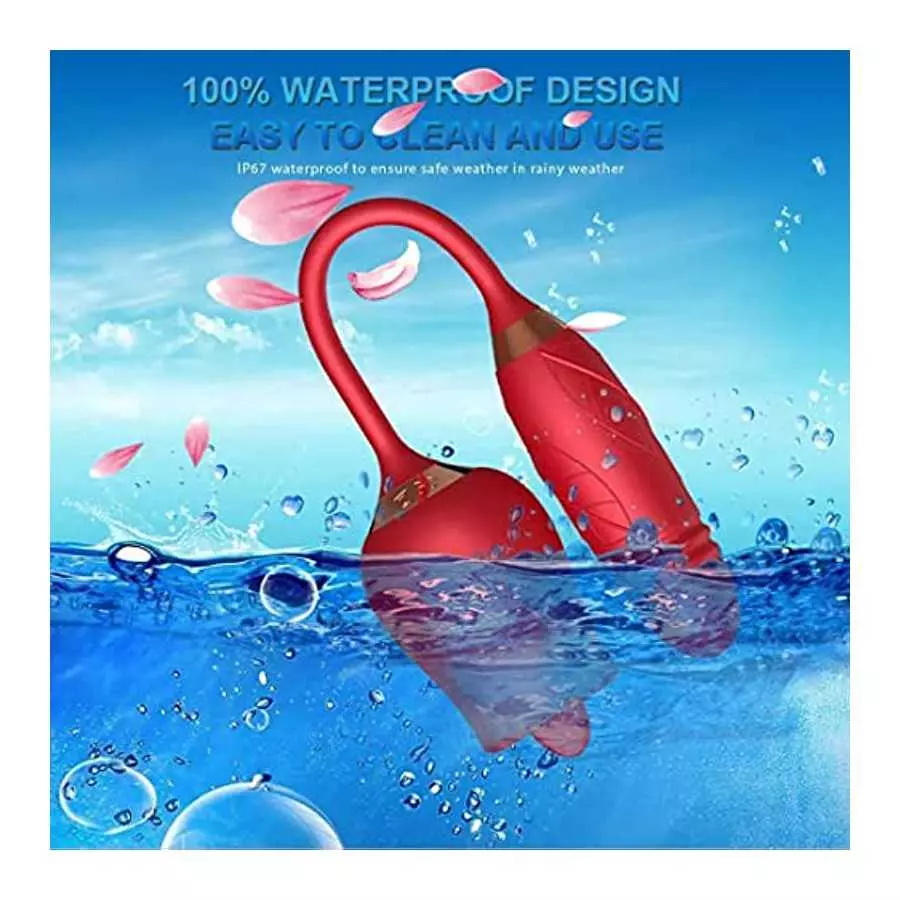 2022 Newly-Dual Head Flower Shaped Rose Toys ， Sex Stimulator for Women Valentine's Day Lick 20 Modes for Lingerie Gifts Women V