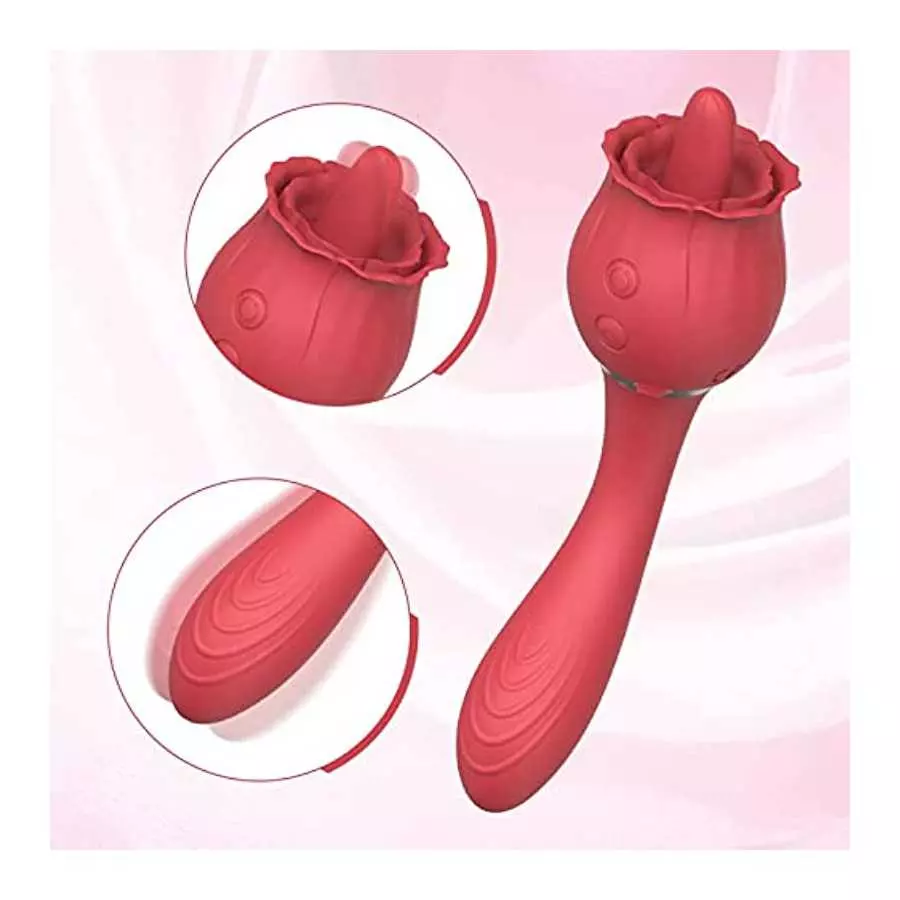 Rose Toy Vibrator for Women,Nipples Clitoris Stimulator,with 10 Modes & 20 Powerful Vibration,G Spot Clitoral Vibrator Dildo Sex
