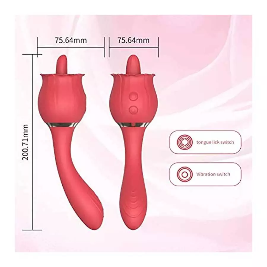 Rose Toy Vibrator for Women,Nipples Clitoris Stimulator,with 10 Modes & 20 Powerful Vibration,G Spot Clitoral Vibrator Dildo Sex