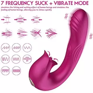 Clitoral Licking Rotating G Spot Vibrator, Wearable Dildo Vibrator Mimic Finger - Panty Vibrator, Anal Breast Nipple Massager fo