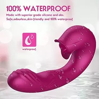 Clitoral Licking Rotating G Spot Vibrator, Wearable Dildo Vibrator Mimic Finger - Panty Vibrator, Anal Breast Nipple Massager fo