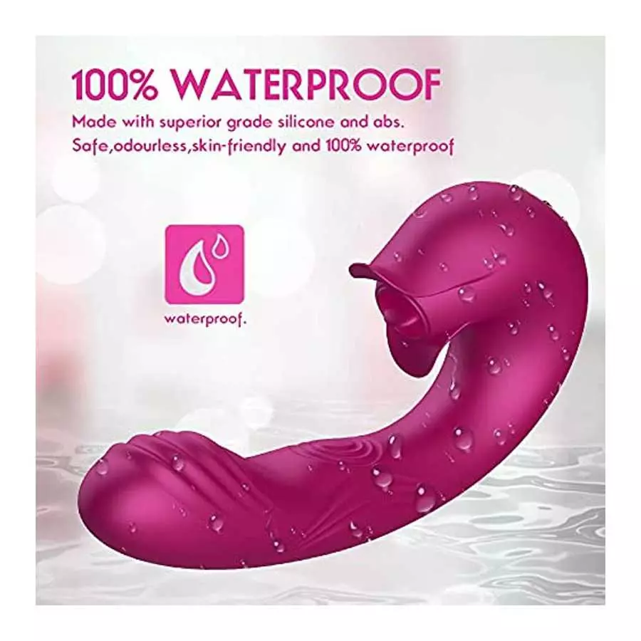 Clitoral Licking Rotating G Spot Vibrator, Wearable Dildo Vibrator Mimic Finger - Panty Vibrator, Anal Breast Nipple Massager fo