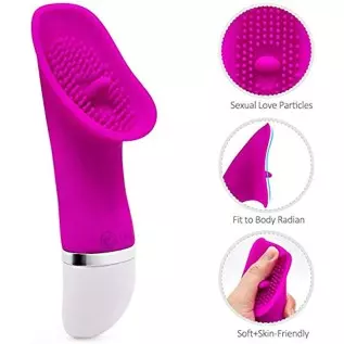 Clitoris Stimulator for Women 3 in 1 Rose Sex Adult Toy with Tongue Vagina Bullet Clit Licking Vibrator Nipple Licking Push G-sp