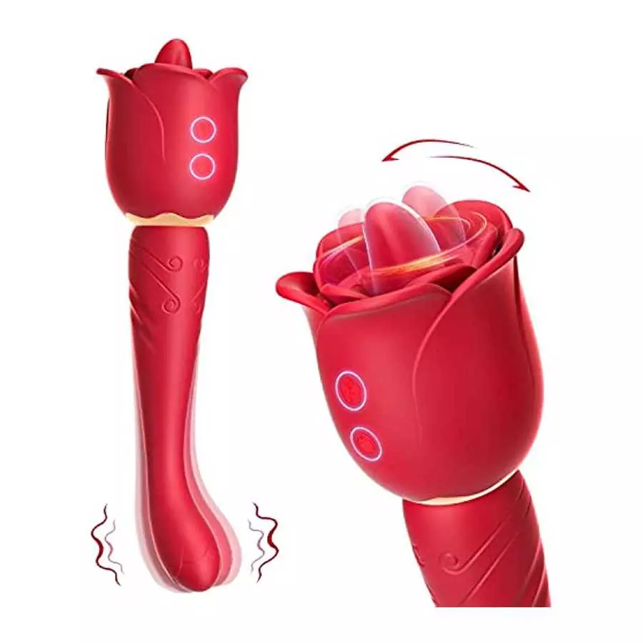 lovsen Rose Toy,Licking Tongue Clitoral Vibrator G Spot Dildo Vibrator with 12 Modes 2 in 1 Licking & Vibrating Nipples Clitoral lovsen Rose Toy,Licking Tongue Clitoral Vibrator G Spot Dildo Vibrator with 12 Modes 2 in 1 Licking & Vibrating Nipples Clitoral