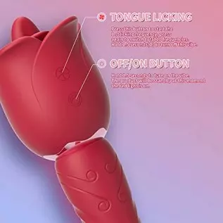 lovsen Rose Toy,Licking Tongue Clitoral Vibrator G Spot Dildo Vibrator with 12 Modes 2 in 1 Licking & Vibrating Nipples Clitoral lovsen Rose Toy,Licking Tongue Clitoral Vibrator G Spot Dildo Vibrator with 12 Modes 2 in 1 Licking & Vibrating Nipples Clitoral