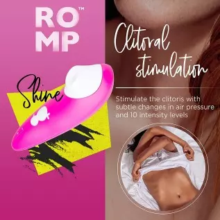 ROMP Shine Clitoral Sucking Toy - Clit Stimulator - Waterproof Clitoral Sucker Vibrator with 10 Intesity Levels - Vibrating Adul ROMP Shine Clitoral Sucking Toy - Clit Stimulator - Waterproof Clitoral Sucker Vibrator with 10 Intesity Levels - Vibrating Adul
