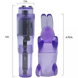 Pocket Rocket Vibrator - Removable Rabbit Tickler Sleeve - Powerful Clit Vibrations for Intense Orgasms Pocket Rocket Vibrator - Removable Rabbit Tickler Sleeve - Powerful Clit Vibrations for Intense Orgasms