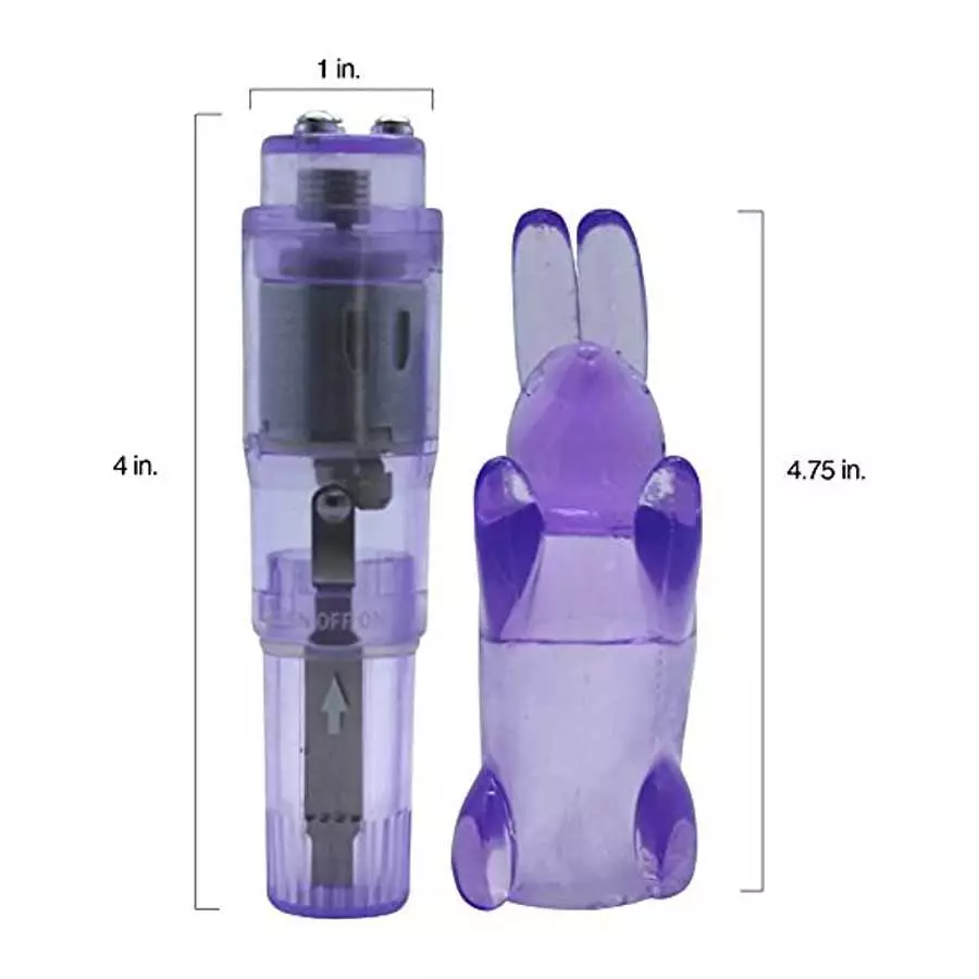 Pocket Rocket Vibrator - Removable Rabbit Tickler Sleeve - Powerful Clit Vibrations for Intense Orgasms