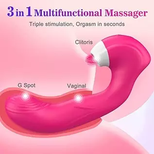 G-Spot Vibrator for Women - 3 in 1 Vaginal Clitoris Vibrator Stimulator with 10 Modes, Waterproof Rechargeable Dildo Vibrator To G-Spot Vibrator for Women - 3 in 1 Vaginal Clitoris Vibrator Stimulator with 10 Modes, Waterproof Rechargeable Dildo Vibrator To