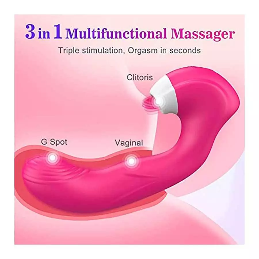 G-Spot Vibrator for Women - 3 in 1 Vaginal Clitoris Vibrator Stimulator with 10 Modes, Waterproof Rechargeable Dildo Vibrator To