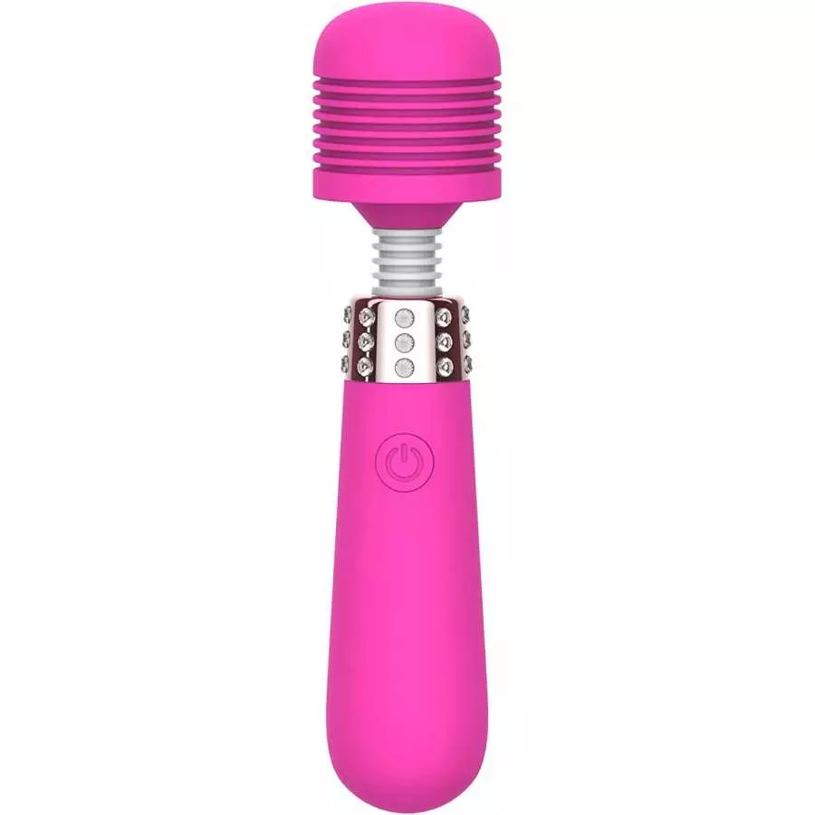 Shibari Hello Sexy Bling Bling Mini Wand Rechargeable 10X Pulsations Black