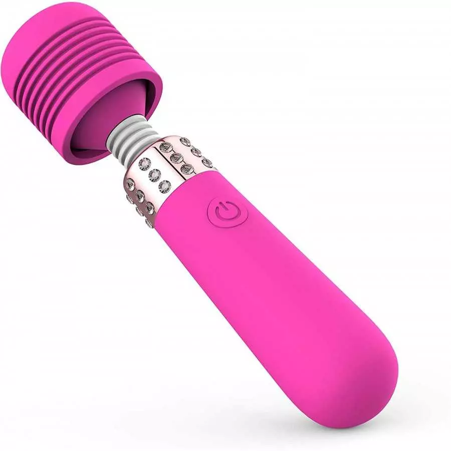 Shibari Hello Sexy Bling Bling Mini Wand Rechargeable 10X Pulsations Black