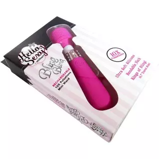 Shibari Hello Sexy Bling Bling Mini Wand Rechargeable 10X Pulsations Black